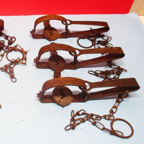 6 Vintage Oneida Victor No.1 Single Spring Trap Made in USA - Picture 2 of 6